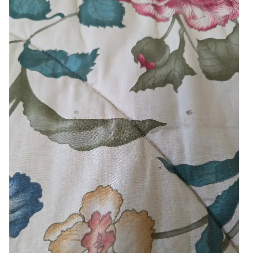 VTG Croscill Floral Chintz Reversible King Comforter & 2 Shams Cottagecore READ